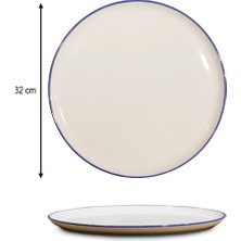Valencia Servis Tabağı (Pizza) 32CM Rim Lacivert Rinart