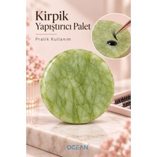 Ocean Kirpik Yapıştırıcı Paleti, Ipek Kirpik Uygulama Yapıştırıcı Taşı, Yuvarlak Palet