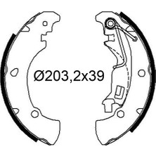 Valeo Dpmix-Hb Arka Pabuç Balata Opel Corsa D 16- Adam 14-18 Peugeot Bipper 08- P605 90- Citroen Nemo 08- Fiat Fior Ino 08- Panda 09-Punto 05- 203X38 GS8739