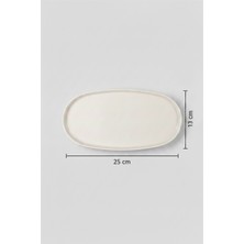 Toledo Oval Kayık Tabak 25CM Krem Rinart