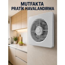 Arenes 150 mm Duvar ve Tavan Tipi Aspiratör 20,8 x 20,8 cm 320 M³/h Hava Aktarım Kapasiteli - Lisinya