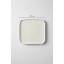 Verona Kare Servis Tabağı 28CM Krem Rinart