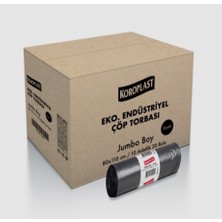 Koroplast Eko.endüstriyel Jumbo Boy Çöp Poşet Siyah 80X110 cm 10'lı Kolide 20 Paket