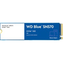 Western Digital Wd Blue SN570 500 GB M.2 2280 Pcıe Gen3 Nvme 3500 Mb/s'ye Kadar Okuma Hızı Katı Hal Sürücüsü