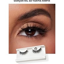 Uravas Store Ruby Face Doğal Görünümlü Gerçek Kıl Tam Boy Ipek Takma Kirpik (1 Çift) - Mink Eyelash No: J02