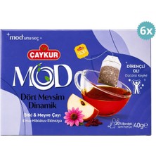 Çaykur Mod Dört Mevsim Dinamik Süzen Poşet Çay 40 G x 6 Adet