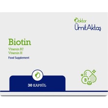 Ayrex Ümit Aktaş Biotin 5000MCG D-Biotin (B7 + Vit.h) Saç Vitamini Güçlendirici Takviye 30 Kaps