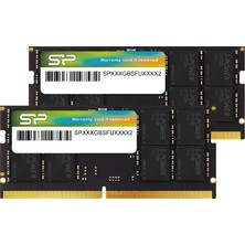 Sp Silicon Power Silikon Gücü Ddr5 64 GB (2X32 Gb) 4800 Mhz (PC5-38400) 262 Pinli CL40 1.1 V Sodımm Ecc Olmayan Dizüstü Bilgisayar Ram Bilgisayar Belleği SU064GBSVU480F22AB
