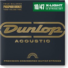 Ayrex Dunlop Fosfor Light Akustik Gitar Telleri DAP1047J (12'li Paket)