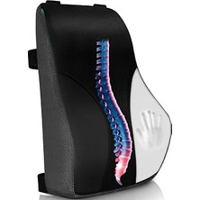 Uravas Store Visco Bel Yastığı Sırt Minderi Ortopedik Bel Minderi Ortopedik Sırt YASTIĞI%100 Visco Destek Minder, Viskoelastik Malzeme, Ayarlanabilir Kayışlı, Siyah