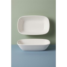 Valencia Kare Kayık Tabak 12CM Krem Rinart