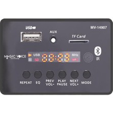 Uravas Store Magicvoice MV-14907 Usb-Sd-Aux-Bluetooth Kumandalı Ekranlı Oto Teyp Çevirici Dijital Player Board