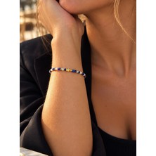 By Song Atelier Lapis Lazuli, Amazonit, Kum Inci, Hematit Doğaltaşlı Bileklik