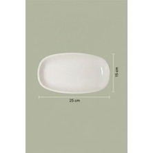Valencia Oval Kayık Tabak 25CM Krem (Iso) Rinart