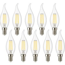 Ayrex 4W E14 Kıvrık LED Mum Ampul – 35W Eşdeğer, 3000K Günışığı, 400 Lümen, 220-240V, �
