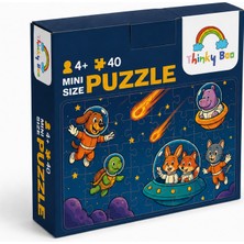 Thinky Boo Astronotlar Mini Puzzle 40 Parça 3-7 Yaş Eğitici Çocuk Puzzle Yapboz