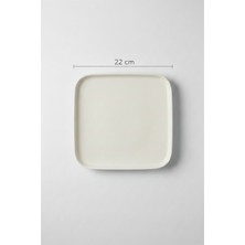 Verona Kare Servis Tabağı 22X22CM Krem Rinart