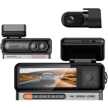 Ayrex Alpha 1 4K Araç Içi Kamera 3 Kanallı | Sony IMX678 | Gps + Wi-Fi + Park Modu | Ön-Iç-Ar