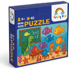Thinky Boo Deniz Okulu Mini Puzzle 40 Parça 3-7 Yaş Eğitici Çocuk Puzzle Yapboz
