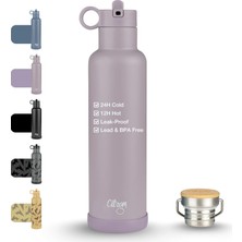 Ayrex Yalıtımlı Paslanmaz Çelik Su Şişesi, 750 Ml, Bpa ve Kurşun Içermez, Sızdırmaz Pipet/