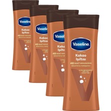 1001 Vücut Losyonu Kakao Işıltısı Parlaklığını Kaybetmiş ve Kuru Ciltler Için 400 ml (4 Paket
