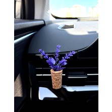 Mi-Ça Home Dekoratif Mini Araç Oto Kokusu | El Yapımı Mantar Saksı Çiçek Klima Süsü | Difüzör Klipsli