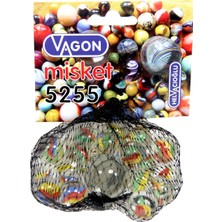 Bisepetim Vagon Misket 5255 Renkli Cam Misketler ile Strateji ve Zeka Geliştirici Oyun +1 Yaş