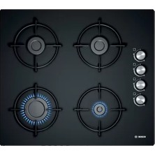 Bosch POP6C6O10O Doğalgazlı Siyah Cam Ankastre Ocak 4 Gözlü Güvenlikli Yüksek Performanslı Tasarım
