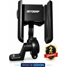 Motogrip Kl-41 Motosiklet Telefon Tutucu Titreşim Modülü ile 5.4” – 7.2” Telefonlar İçin Güçlü Koruma