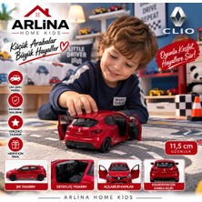 Arlina Home Kids Renault Clio 4 Çek Bırak Metal Araba Bordo