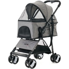 Justie Pet Flatiron  Kedi & Köpek Arabası Gri  70X45X91 cm