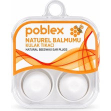 Poblex Naturel Balmumu Kulak Tıkacı 4 Adet (2 Çift)