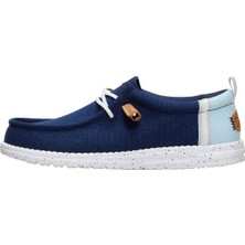 Hey Dude 43086 Wally Craft Linen Lacivert Erkek Ayakkabı