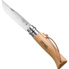 Opinel Inox No 8 Deri Askılı Kayın Saplı Paslanmaz Çelik Çakı OP-001321