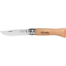 Opinel No 6 Kayın Saplı Çakı 123060  Uzunluğunda Katlanabilir Paslanmaz Çelik Bıçak