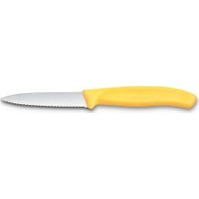 Victorinox 6.7638.C1 Paslanmaz Çelik Tırtıklı Soyma Bıçak 8 cm Sarı