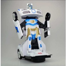 Beren Transformers Işıklı Sesli Sensörlü Polis Arabası İçin Robota Dönüşen Eğlenceli Oyuncak