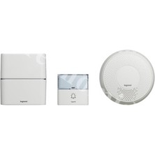 Legrand 094272 Kablosuz Zil Seti Bir Buton İki Zil 200 Metre Menzil ile Modern Tasarım