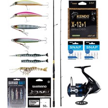 Yek Outdoor Pro Spin Olta Seti Okuma Ceymar Sw Bass 274CM Mh 14-42GR M-Fast Olta Kamışı & Shimano Makina Nexave 4000 Fı