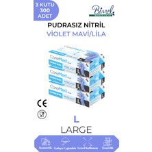 CoreMed Nitril Lila Muayene Eldiveni L - 3 Paket 100 Lü