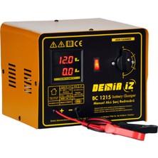 Demiriz Bc 1215 - 12 Volt - 15 Amper Manuel Akü Sarj Redresörü ( Dijital Volt + Akım Göstergeli )