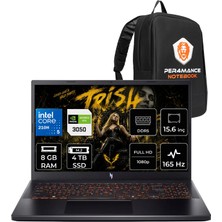 Acer Nitro V 15 Intel Core 5 210H Rtx 3050 6gb 65W 8gb Ram 4tb SSD 15.6" Full Hd (1920X1080) 165Hz Freedos NH.QUBEY.001P305 Gaming Laptop + Per4 Çanta
