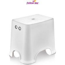 Follow Me Banyo Taburesi Çok Amaçlı Kaydırmaz Tabanlı Beyaz