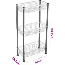 Şeffaf Slim Organizer 3'lü Raf