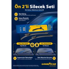 Goodyear Mercedes cl Sportcoupe CL203 2006 ve Sonrası Yıllar Uyumlu Supermute 2'li Muz Silecek Takımı 550MM 550MM