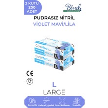 CoreMed Nitril Lila Muayene Eldiveni L - 2 Paket 100 lü