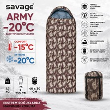 Kamp Uyku Tulumu - Army - Dijital Kamuflaj - Extreme -20C° - Savage YS-511
