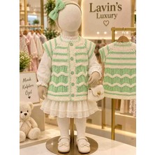 Lavin’s Luxury 🌿 Mint Baharı El Örgüsü Çocuk Yeleği