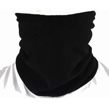 Gray Wolf Siyah Polar Boyunluk Orta Kalınlıkta Erkekler İçin Düz Desenli Outdoor Kullanım