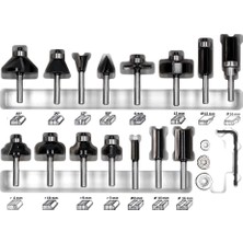Bosch Pro Karışık Freze Ucu Seti, Şaft 6 Mm, 15 Parça
